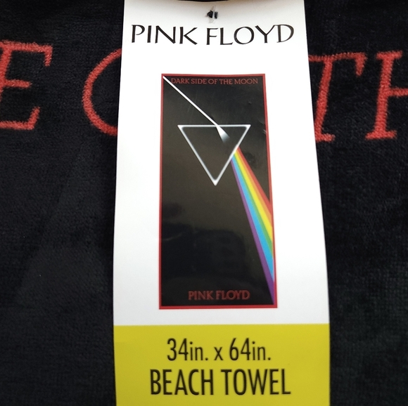 Y2K New Pink Floyd Dark Side Of The Moon Beach Bath Pool Towel Cotton - Picture 2 of 3